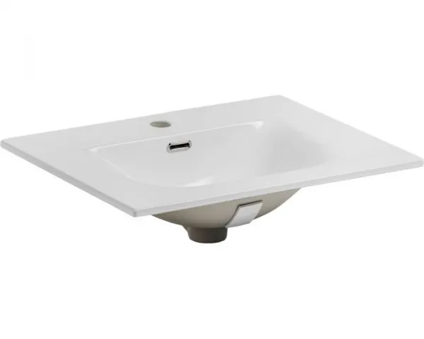 Comad Závěsná skříňka Iconic Sky se zápustným umyvadlem 60 cm růžová/bílá