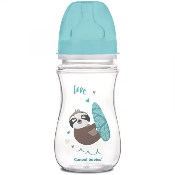 Canpol dojčenská fľaša EasyStart Exotic 240 ml modrá
