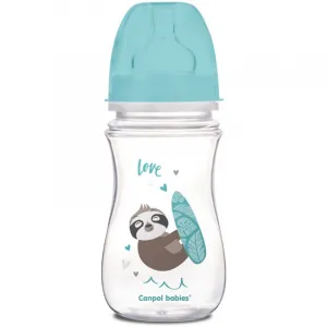 Canpol dojčenská fľaša EasyStart Exotic 240 ml modrá