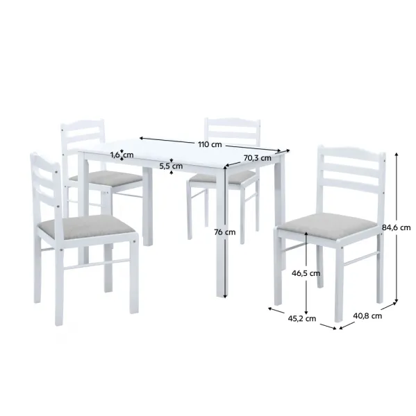 Jedálenský set 4+1 SOMIN Tempo Kondela
