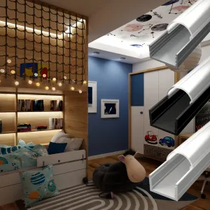 LED lišta povrchová S8 strieborná Dĺžka: 2m, Typ krytky: Bez krytky