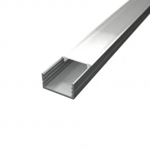 LED lišta povrchová S10 strieborná Dĺžka: 2m, Typ krytky: Bez krytky