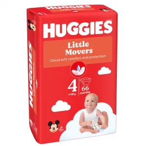 HUGGIES® Plienky jednorázové Little Movers 4 (7-18 kg) 66 ks