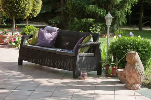 KETER Záhradná pohovka GREEK LOVE SEAT MAX | grafit