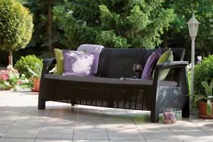 KETER Záhradná pohovka GREEK LOVE SEAT MAX | grafit