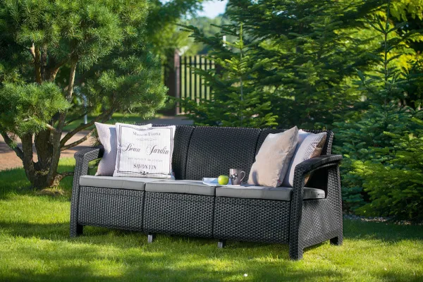 KETER Záhradná pohovka GREEK LOVE SEAT MAX | grafit