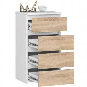 Ak furniture Komoda CL4 40 cm bílá/dub sonoma