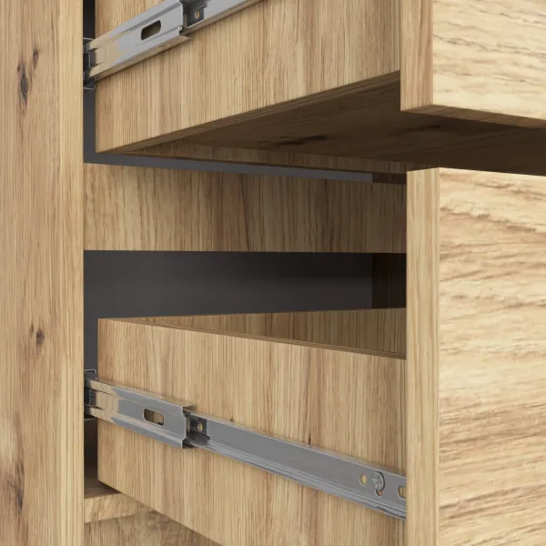 Ak furniture Komoda Kuba 60 cm - 4 zásuvky dub artisan