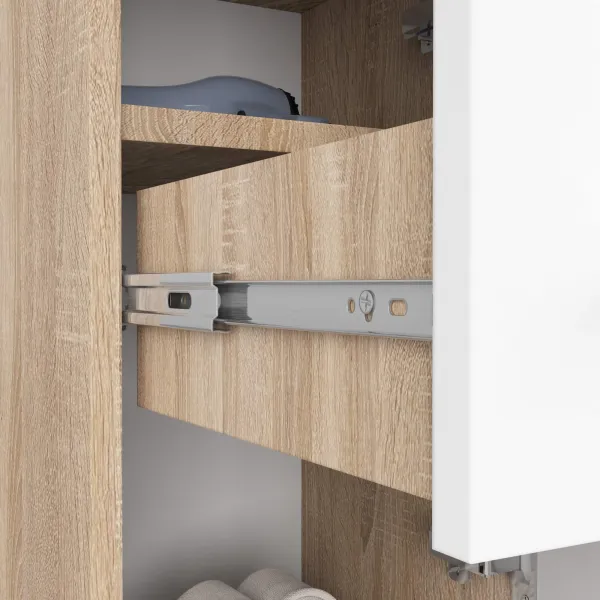 Ak furniture Kúpeľňová skrinka Fin sonoma/biela