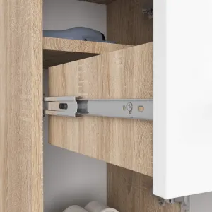 Ak furniture Kúpeľňová skrinka Fin sonoma/biela