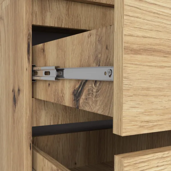 Ak furniture Šatníková skriňa Tesi S90 s dvoma zrkadlami dub artisan