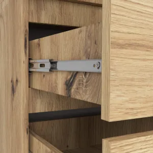 Ak furniture Šatníková skriňa Tesi S90 s dvoma zrkadlami dub artisan