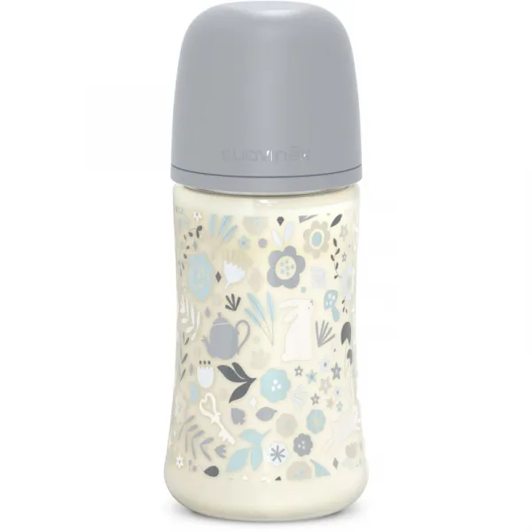 Suavinex Wonderland SX Pro Physiological Anti-Colic dojčenská fľaša M Medium Flow 3 m+ Liberty Blue 270 ml