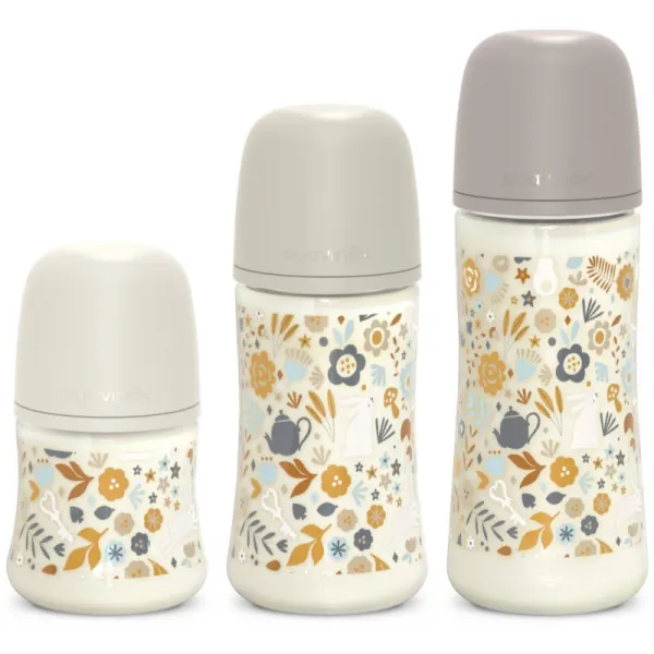 Suavinex Wonderland SX Pro Physiological Anti-Colic dojčenská fľaša M Medium Flow 3 m+ Liberty Cream 270 ml