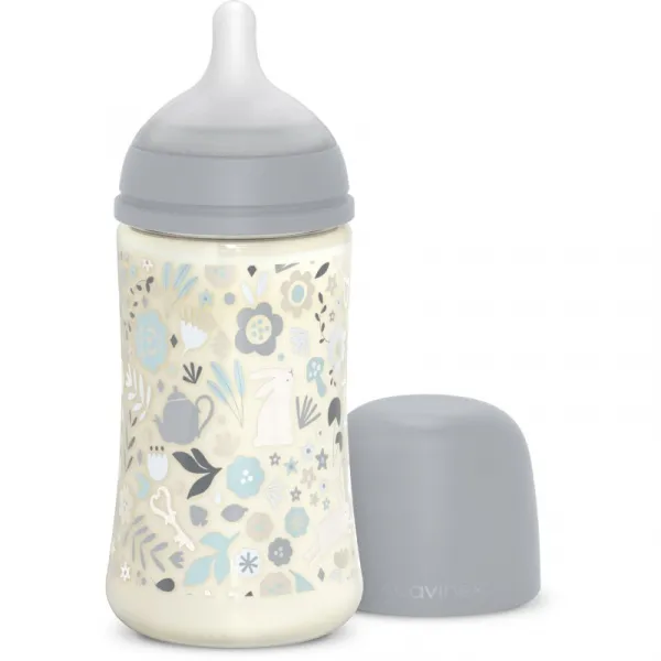 Suavinex Wonderland SX Pro Physiological Anti-Colic dojčenská fľaša M Medium Flow 3 m+ Liberty Blue 270 ml