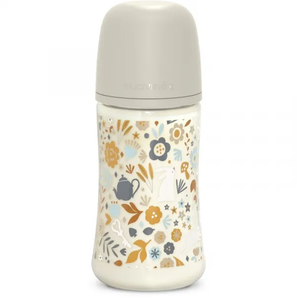 Suavinex Wonderland SX Pro Physiological Anti-Colic dojčenská fľaša M Medium Flow 3 m+ Liberty Cream 270 ml