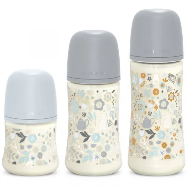 Suavinex Wonderland SX Pro Physiological Anti-Colic dojčenská fľaša M Medium Flow 3 m+ Liberty Blue 270 ml
