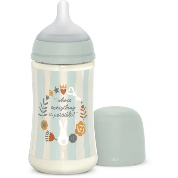 Suavinex Wonderland SX Pro Physiological Anti-Colic dojčenská fľaša M Medium Flow 3 m+ Green 270 ml