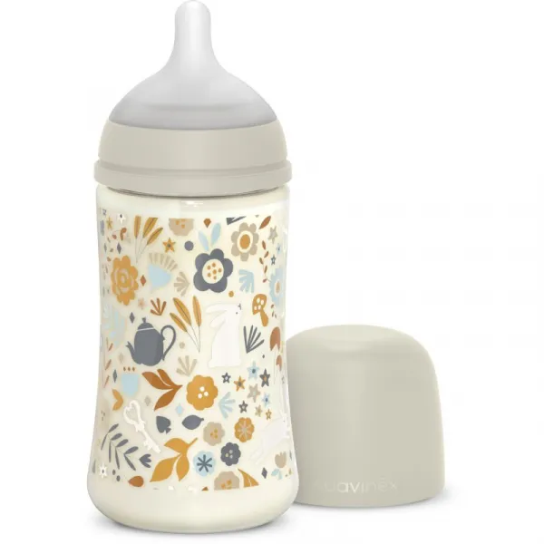 Suavinex Wonderland SX Pro Physiological Anti-Colic dojčenská fľaša M Medium Flow 3 m+ Liberty Cream 270 ml
