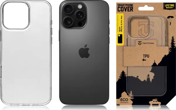 Tactical TPU Kryt pro Apple iPhone 16 Pro Max Transparent