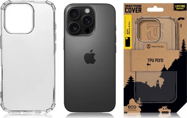 Tactical TPU Plyo Kryt pro Apple iPhone 16 Pro Transparent