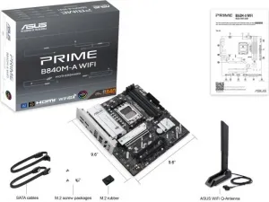 ASUS MB Sc AM5 PRIME B840M-A WIFI, AMD B840, 4xDDR5, 2xDP, 1xHDMI, WiFi, mATX