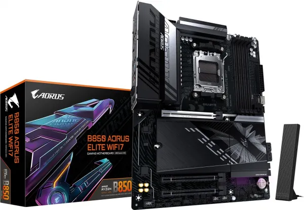 GIGABYTE MB Sc AM5 B850 A ELITE WF7, AMD B850, 4xDDR5, 1xDP, WiFi, ATX