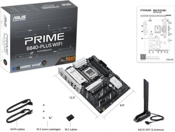 ASUS MB Sc AM5 PRIME B840-PLUS WIFI, AMD B840, 4xDDR5, 1xDP, 1xHDMI, WiFi, ATX