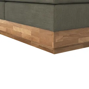 Boxspringová posteľ, 180x200, masívne drevo, zelená, INCANA TYP 2