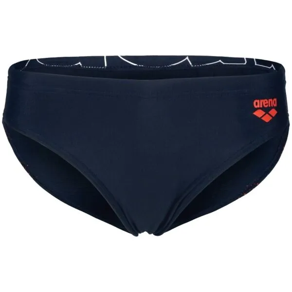 Arena boys swim brief graphic royal/fluo red 152cm
