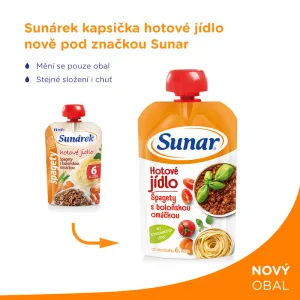 Sunárek hotové jedlo špagety s boloňskou omáčkou 120 g,SUNAR Kapsička Hotové jedlo Špagety s boloňskou omáčkou 120 g