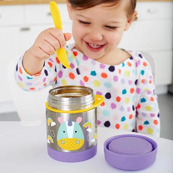 SKIP HOP Zoo Termoska na jedlo s lyžičko/vidličkou Jednorožec 325 ml, 3r+