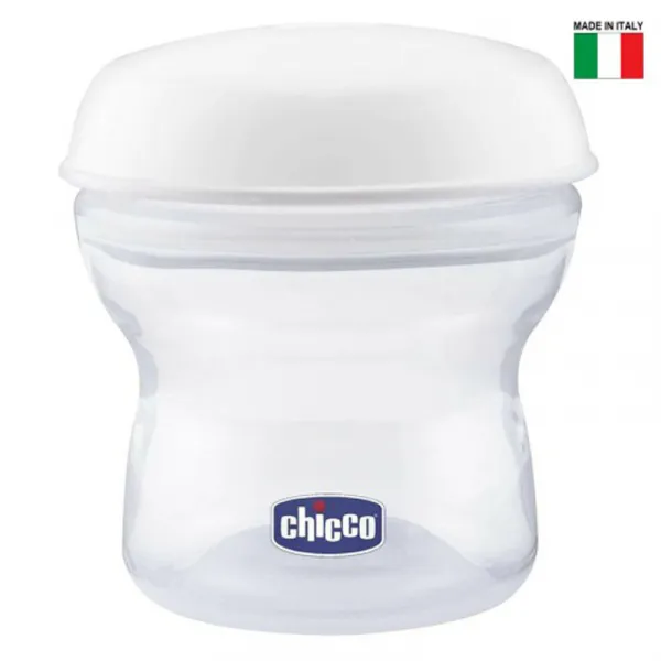 CHICCO Zásobníky viacúčelové na materské mlieko s fľaškovou násadkou Natural Feeling, 4ks