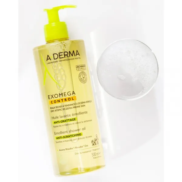 A-Derma Exomega Control Emollient shower oil zvláčňujúci sprchový plej pre suchú až atopickú pokožku 500 ml