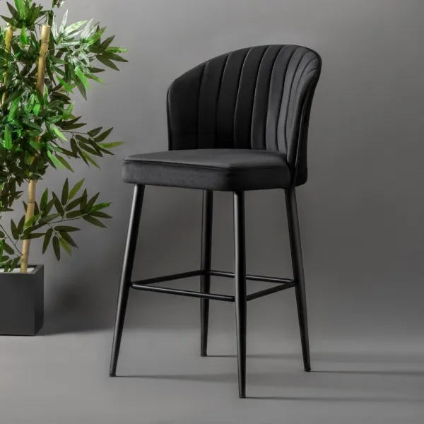 Bar Stool Set (2 Pieces) Rubi - Black