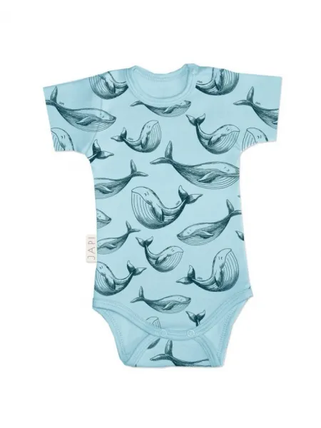 Detské body WHALES s krátkym rukávom