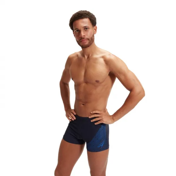 Speedo medley logo aquashort true navy/true cobalt s - uk32
