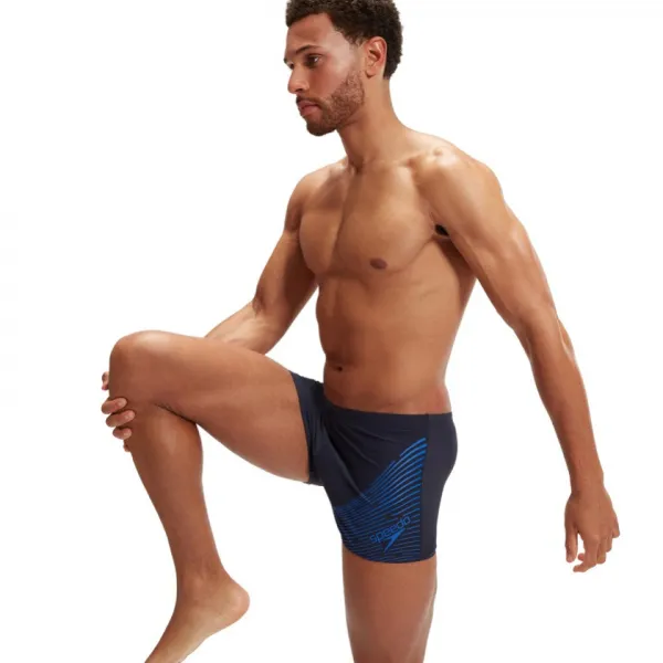 Speedo medley logo aquashort true navy/true cobalt s - uk32