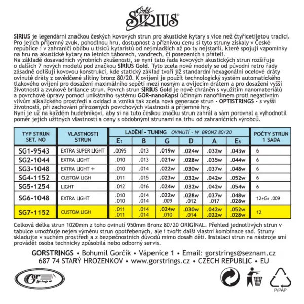 Gorstrings Sirius Gold SG7-1152