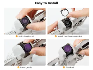 K&F Concept K&F DJI NEO 4ks sada filtrov (ND8+ND16+ND32+ND64) objektív pre drony DJI, HD, jednostranný antireflexný 37522