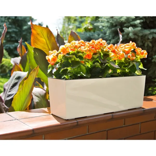 HowHomely Balkónový truhlík BOUQUET 56 cm biely