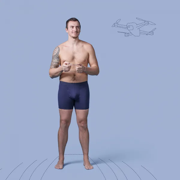 Calm B BOXERKY TMAVOMODRÉ 2-PACK Velikost: L