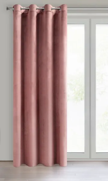 Hotový záves D91 ROSA tmavoružový - na priechodkách