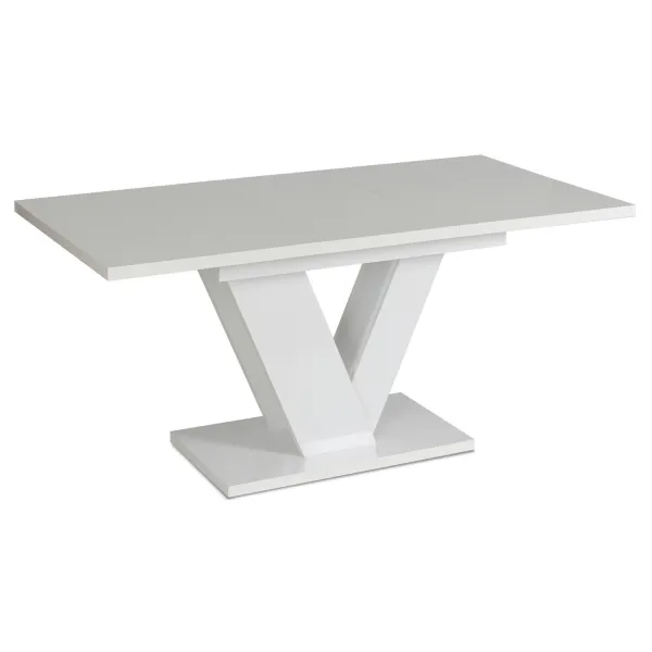JAKS Jedálenský stôl Clark 120 cm biely gloss glamour