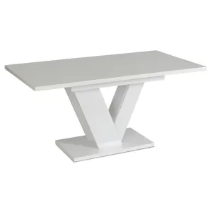 JAKS Jedálenský stôl Clark 120 cm biely gloss glamour
