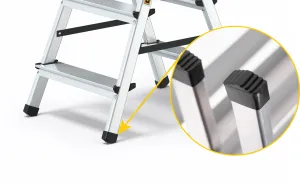 JAKS Obojstranný schodíkový rebrík 2 x 3 priečky DD3