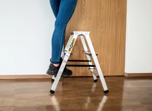 JAKS Obojstranný schodíkový rebrík 2 x 3 priečky DD3