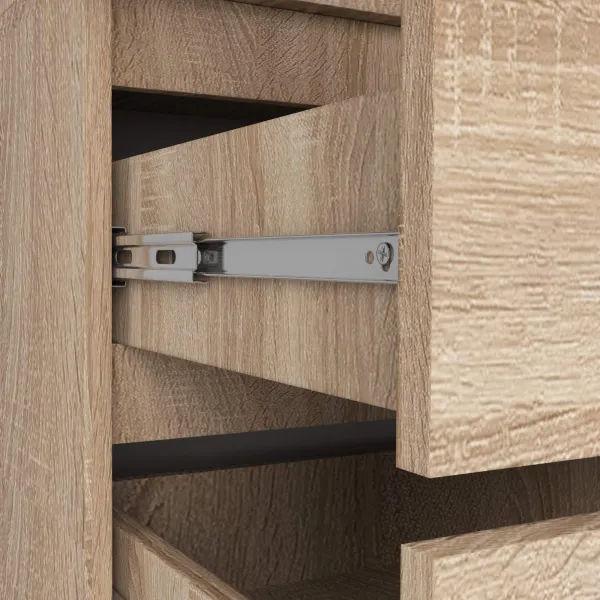 Ak furniture Šatníková skriňa Star so zrkadlom 90 cm dub sonoma