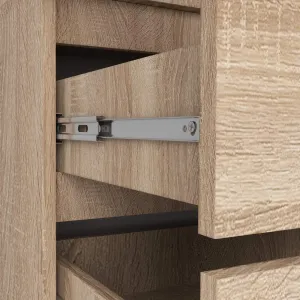 Ak furniture Šatníková skriňa Star so zrkadlom 90 cm dub sonoma