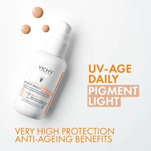 Vichy Capital Soleil Daily SPF50+ ochranný tónovaný fluid na tvár SPF 50+ odtieň Light 40 ml